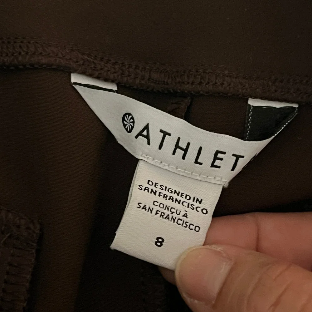 Athleta Endless High Rise Pant Woodland Brown Tapered Stretch Trouser 8 533636 - Picture 6 of 12